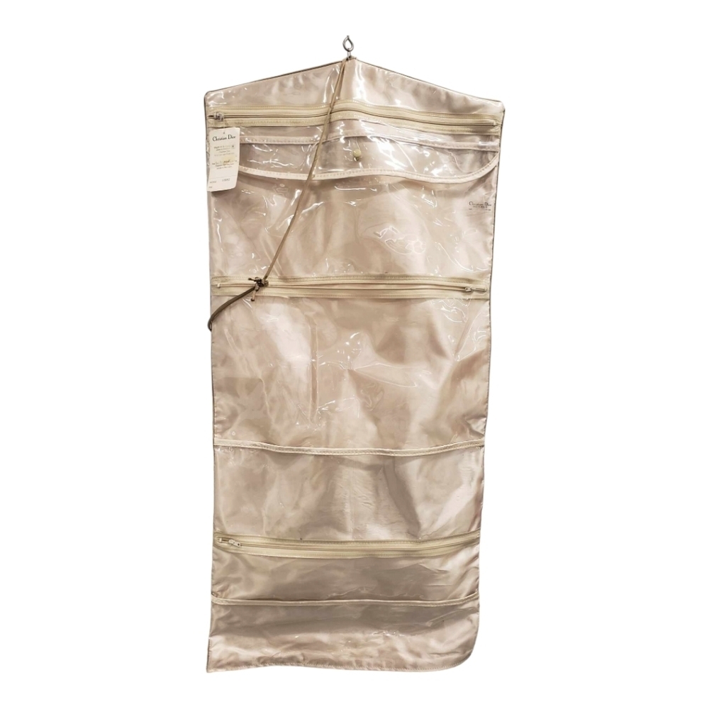 CHRISTIAN DIOR 80s Beige Bag Honeycomb Sacs De Beaute Cosmetic Bag Unisex NEW - Picture 5 of 16